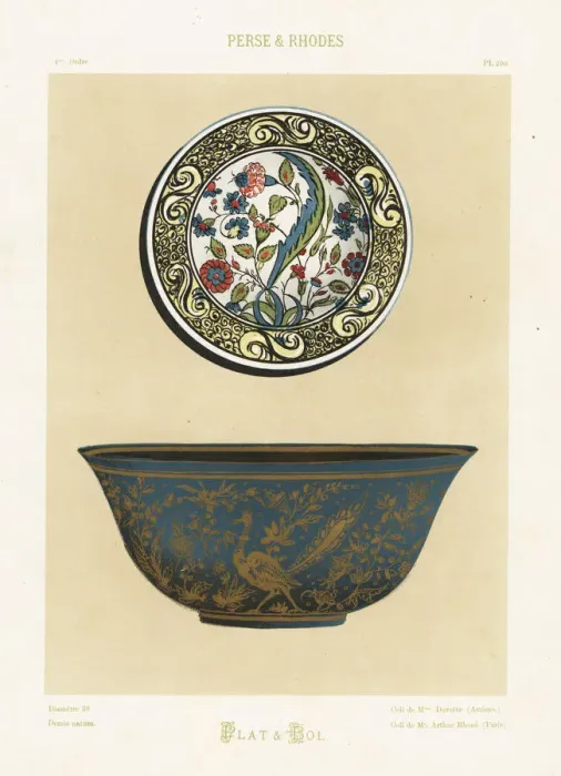 Framed Print : Bowl in gold and turquoise from Persia Framed Print : Bowl in gold and turquoise from Persia