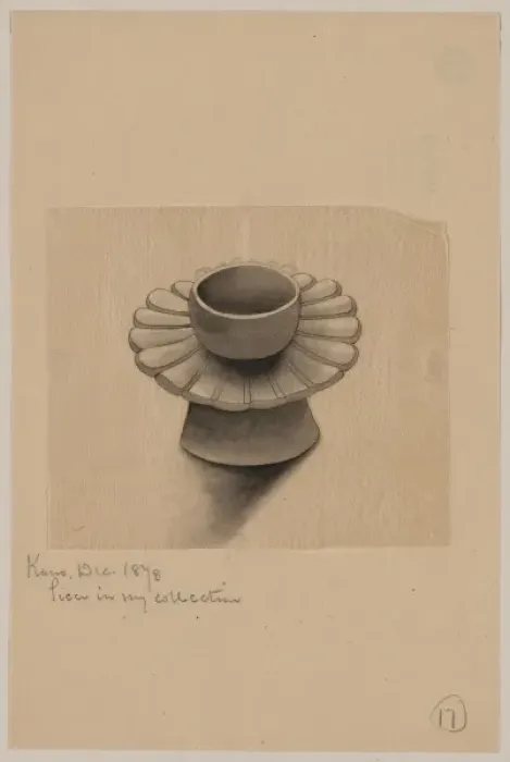 Framed Print : Bowl on petal-shaped platter with conical base Framed Print : Bowl on petal-shaped platter with conical base