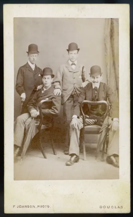 Framed Print : Bowler Hatted Men C1890 Framed Print : Bowler Hatted Men C1890