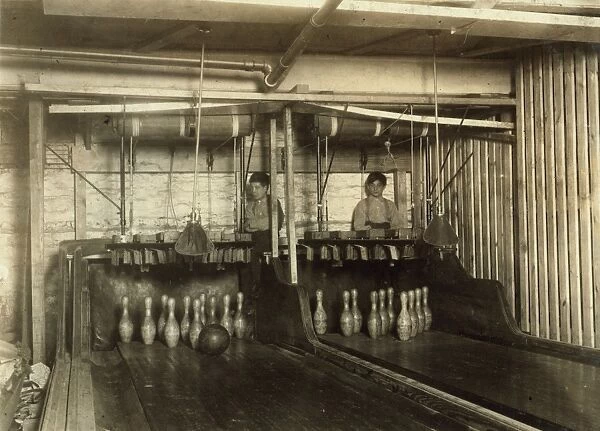 Bowling Alleys, connected with Geo. P. Grays, Bastable Caf