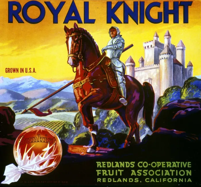 Framed Print : Box label, Royal Knight Californian Fruit Framed Print : Box label, Royal Knight Californian Fruit