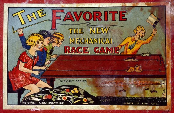 Framed Print : Box lid, The Favorite Mechanical Race Game Framed Print : Box lid, The Favorite Mechanical Race Game
