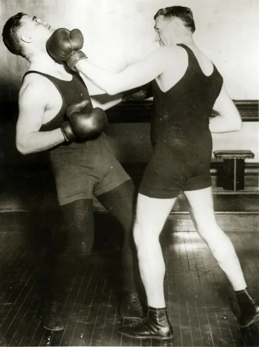 Framed Print : Boxers in action - Bill Brennan and Jack O Brien Framed Print : Boxers in action - Bill Brennan and Jack O Brien