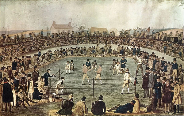 Boxing al Fresco Date: 1845