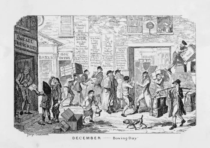 Framed Print : Boxing Day / Cruikshank Framed Print : Boxing Day / Cruikshank