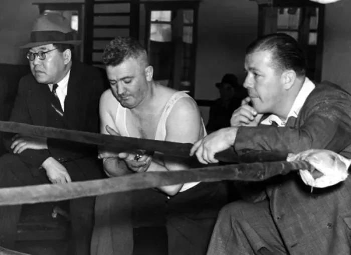Framed Print : Boxing Manager & Trainer Framed Print : Boxing Manager & Trainer
