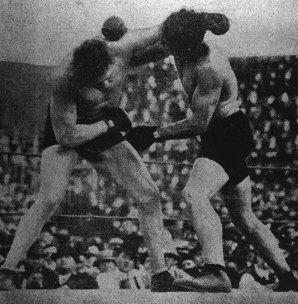Boxing match, McCarthy v Palzer, Vernon, USA