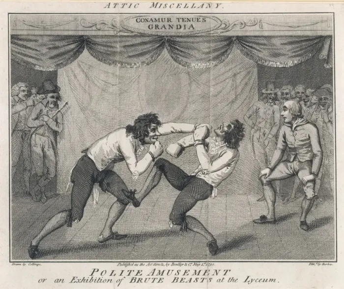 Framed Print : Boxing Satire C18 Framed Print : Boxing Satire C18