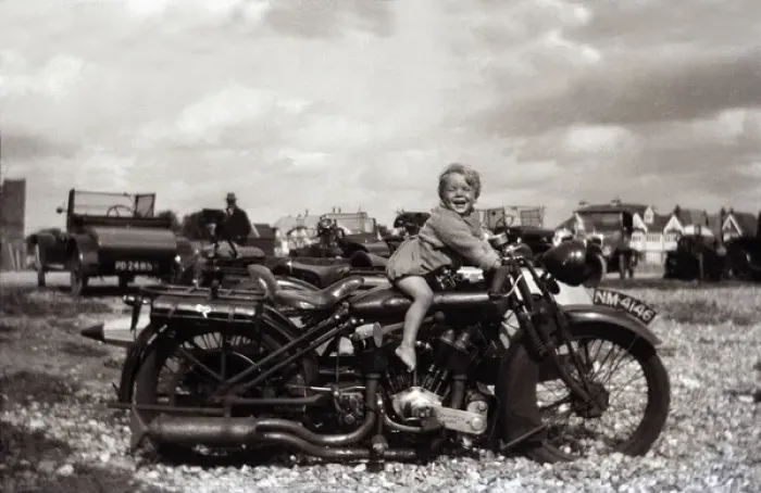 Framed Print : Boy on a 1924 Coventry Eagle motorcycle Framed Print : Boy on a 1924 Coventry Eagle motorcycle