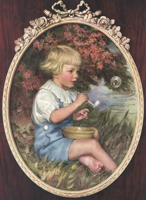 Framed Print : Boy Blowing Bubbles Framed Print : Boy Blowing Bubbles