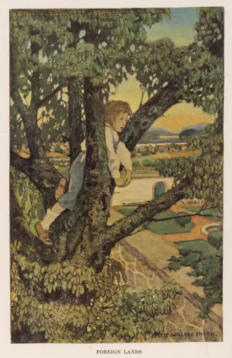 Framed Print : Boy Climbs Tree - Country Framed Print : Boy Climbs Tree - Country