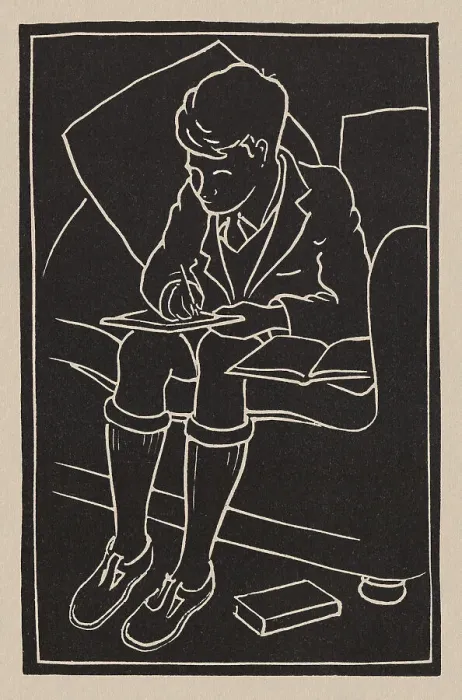 Framed Print : A Boy Drawing Framed Print : A Boy Drawing