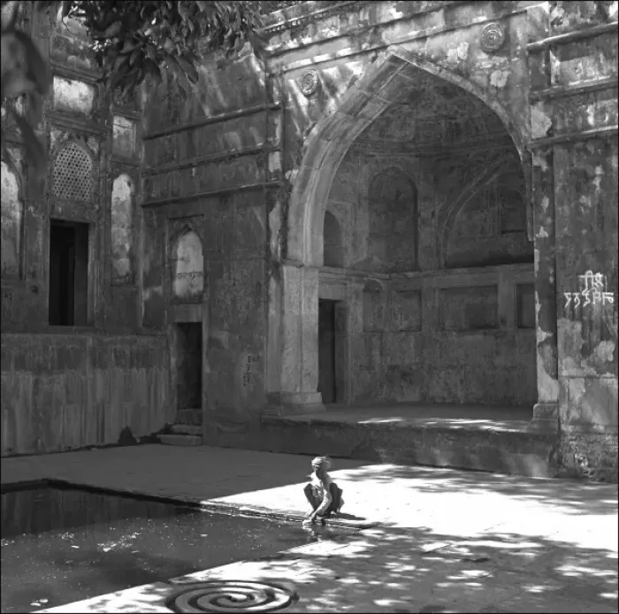 Framed Print : Boy Fetching Water - Mandu Temple Ruin - India Framed Print : Boy Fetching Water - Mandu Temple Ruin - India