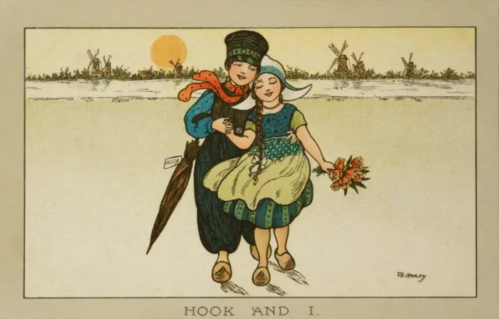 Framed Print : A boy and a girl holding hands by Florence Hardy Framed Print : A boy and a girl holding hands by Florence Hardy