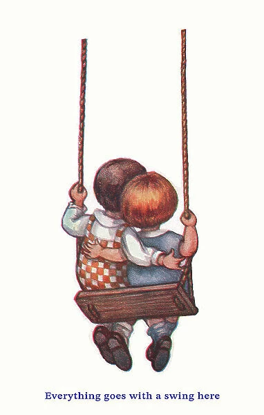 Boy & Girl on a Swing