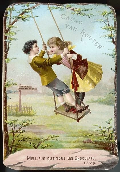 Boy & Girl Swing C1890
