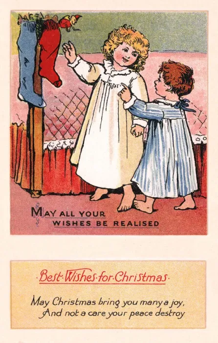 Framed Print : Boy and girl at Xmas Framed Print : Boy and girl at Xmas