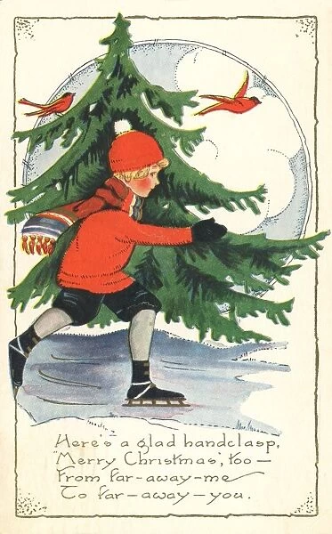 Boy ice-skating