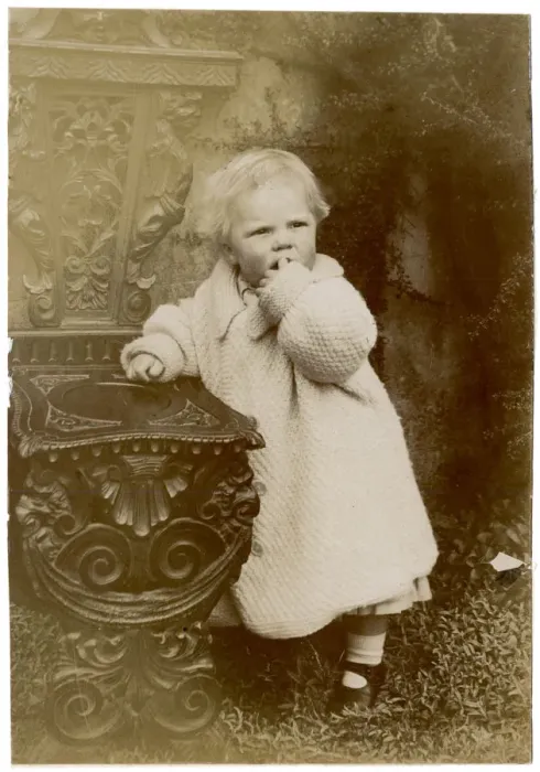 Framed Print : BOY IN KNITTED COAT Framed Print : BOY IN KNITTED COAT