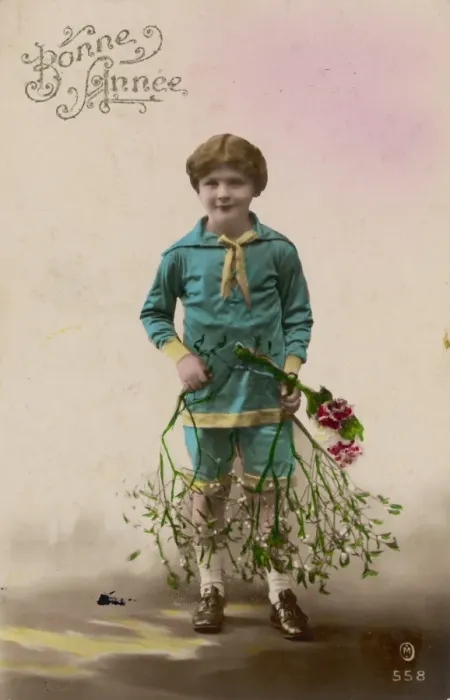 Framed Print : Boy with Mistletoe Framed Print : Boy with Mistletoe