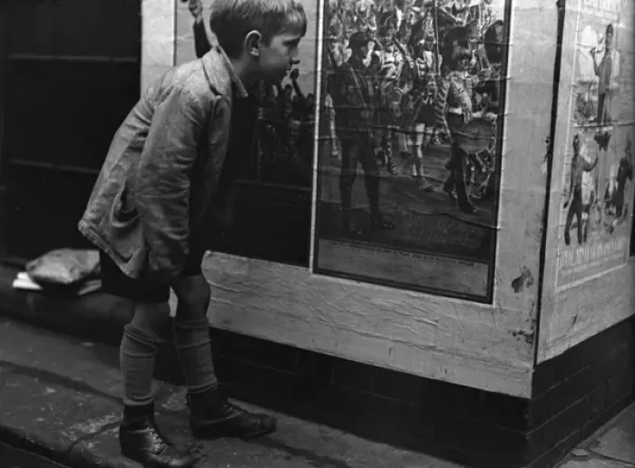 Framed Print : Boy & Recruitment Poster Framed Print : Boy & Recruitment Poster