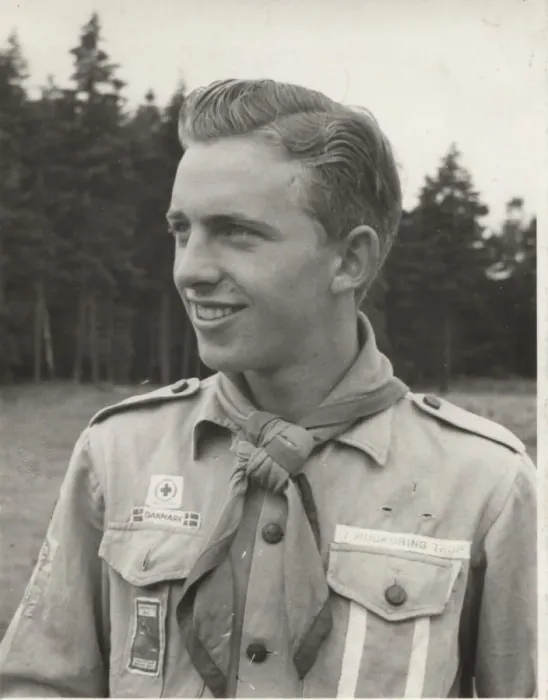 Framed Print : Boy scout in camp, Denmark Framed Print : Boy scout in camp, Denmark