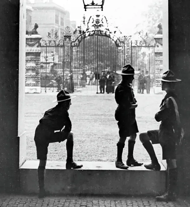 Framed Print : Boy Scout messengers waiting for orders during WW1 Framed Print : Boy Scout messengers waiting for orders during WW1