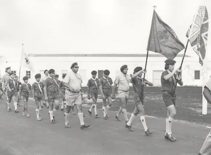Framed Print : Boy Scouts on Ascension Island, South Atlantic Framed Print : Boy Scouts on Ascension Island, South Atlantic