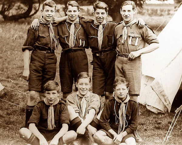 Boy Scouts at camp