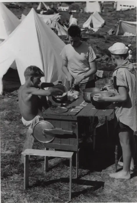 Framed Print : Boy scouts in camp, Denmark Framed Print : Boy scouts in camp, Denmark