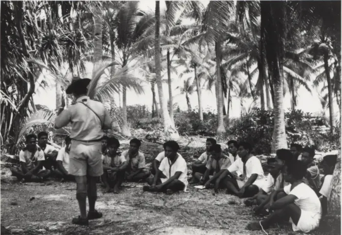 Framed Print : Boy scouts and leader, Gilbert Islands, Pacific Framed Print : Boy scouts and leader, Gilbert Islands, Pacific