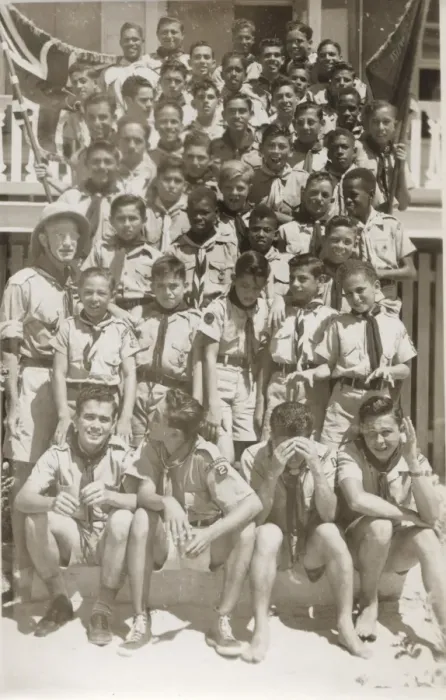 Framed Print : Boy scouts at Loyola Camp, British Honduras Framed Print : Boy scouts at Loyola Camp, British Honduras