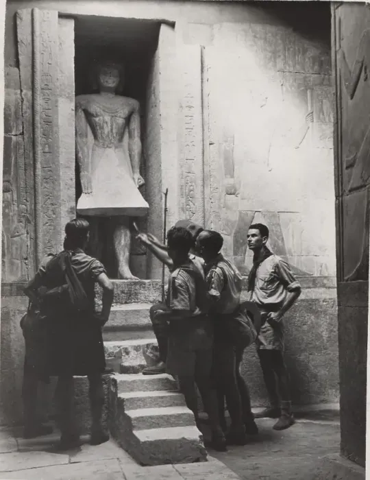 Framed Print : Boy scouts in a Pharaoh's tomb, Egypt Framed Print : Boy scouts in a Pharaoh's tomb, Egypt
