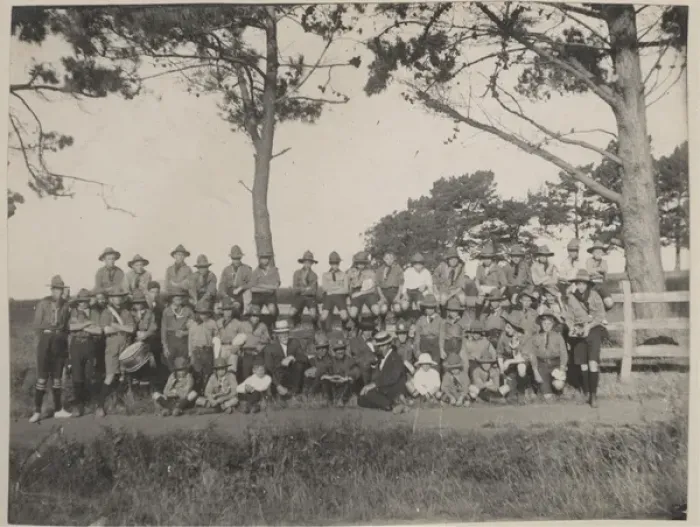 Framed Print : Boy scouts of Ponsonby Troop, New Zealand, at camp Framed Print : Boy scouts of Ponsonby Troop, New Zealand, at camp