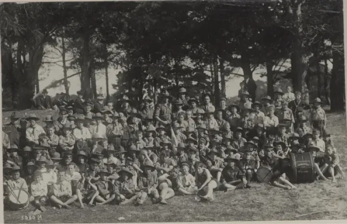 Framed Print : Boy scouts of Ponsonby Troop, New Zealand, at camp Framed Print : Boy scouts of Ponsonby Troop, New Zealand, at camp