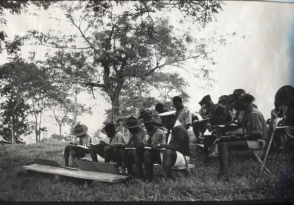 Boy scouts on a training course, Ghana, West Africa