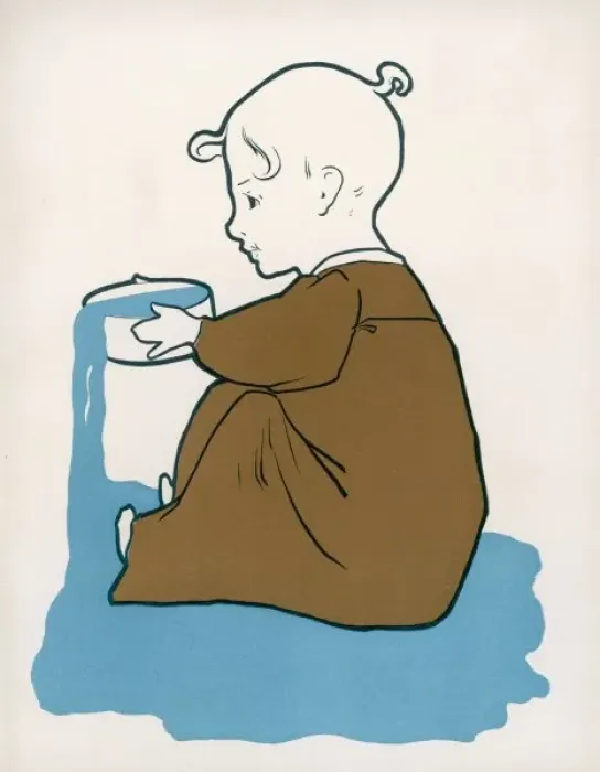 Framed Print : Boy Spilling Supper 1907 Framed Print : Boy Spilling Supper 1907