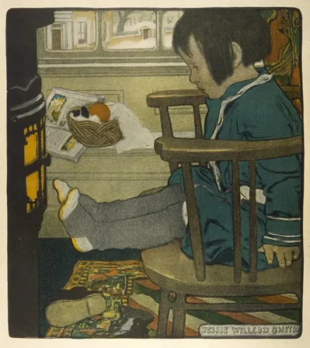 Framed Print : Boy Toasts Toes / Fireside Framed Print : Boy Toasts Toes / Fireside
