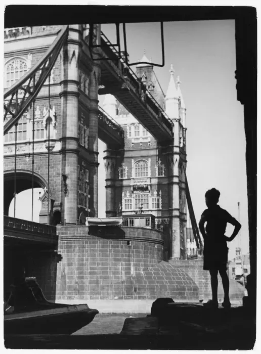 Framed Print : Boy & Tower Bridge Framed Print : Boy & Tower Bridge
