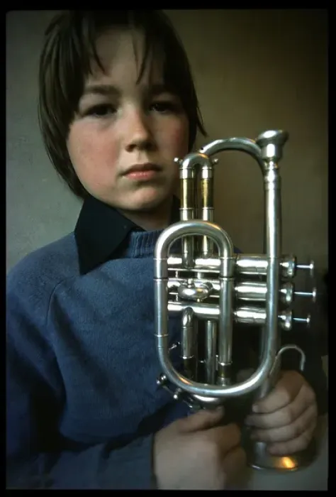 Framed Print : Boy with trumpet Framed Print : Boy with trumpet