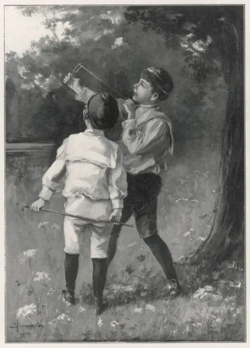 Framed Print : Boy W / Catapult 1898 Framed Print : Boy W / Catapult 1898