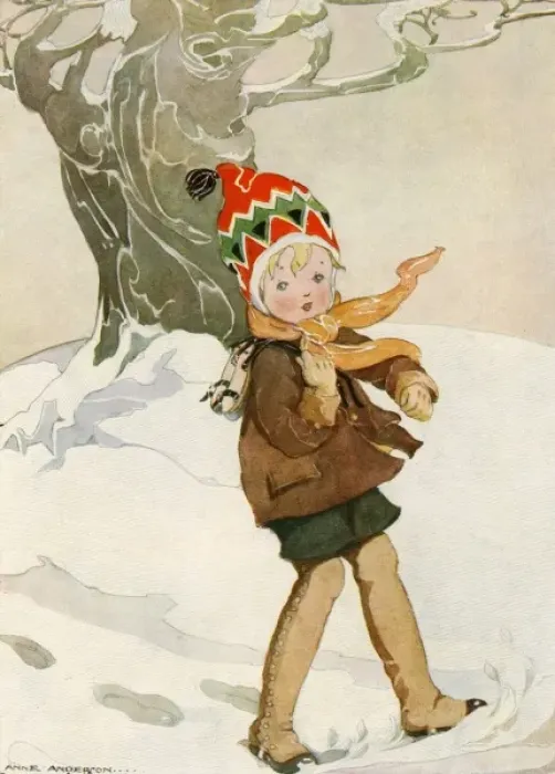 Framed Print : A boy walks through the snow carrying ice skates Framed Print : A boy walks through the snow carrying ice skates