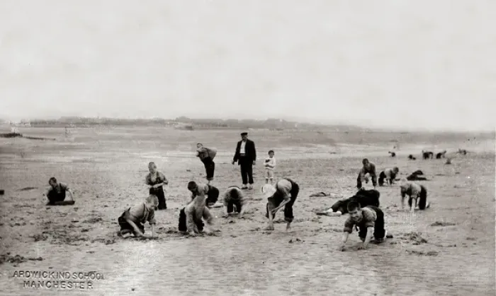 Framed Print : Boys from Ardwick Industrial School at the seaside Framed Print : Boys from Ardwick Industrial School at the seaside
