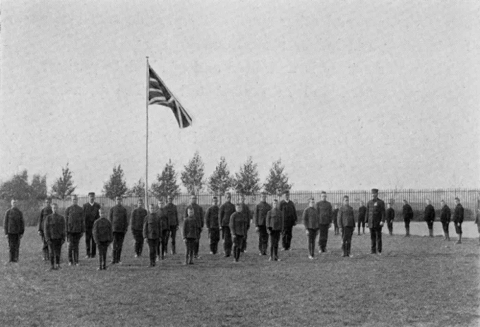 Framed Print : Boys assemble for drill, NIPRCC East Harling, Norfolk Framed Print : Boys assemble for drill, NIPRCC East Harling, Norfolk