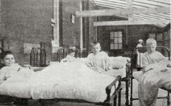 Framed Print : Boys at Bradstock Lockett Hospital Home, Southport Framed Print : Boys at Bradstock Lockett Hospital Home, Southport