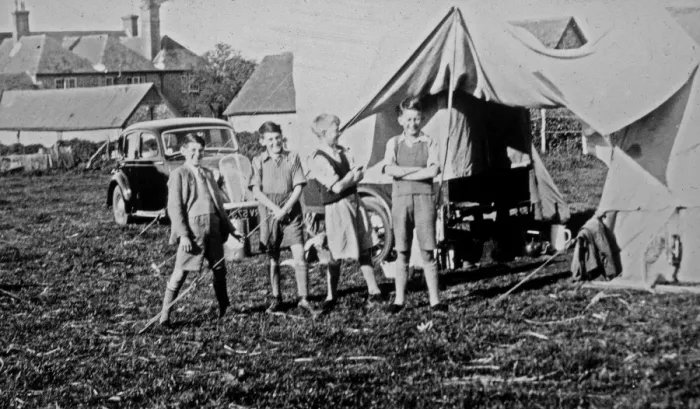 Framed Print : Boys camping Framed Print : Boys camping