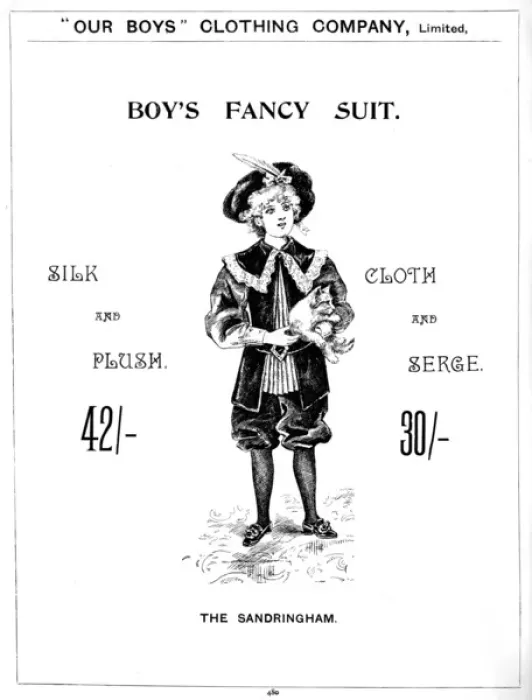 Framed Print : Our Boys Clothing Company, advertisement for clothes Framed Print : Our Boys Clothing Company, advertisement for clothes