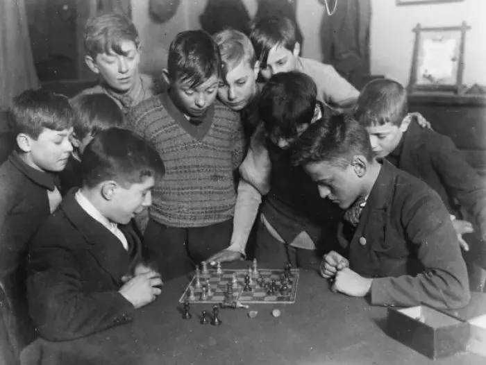 Framed Print : Boys Club evening activities, Chess, March 1929 Framed Print : Boys Club evening activities, Chess, March 1929