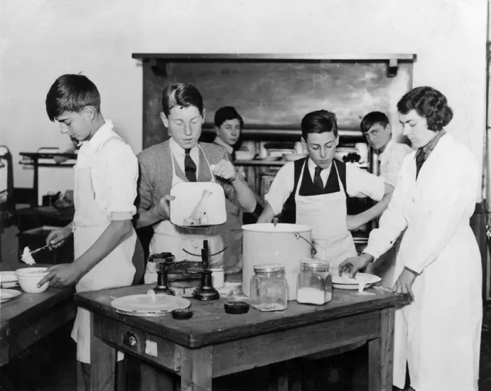 Framed Print : BOYS COOKING Framed Print : BOYS COOKING