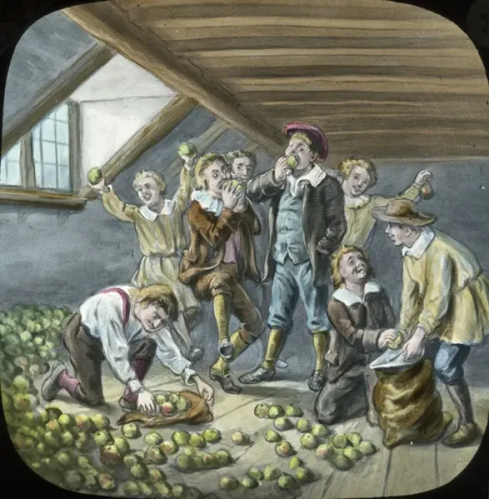 Framed Print : Boys eating apples Framed Print : Boys eating apples